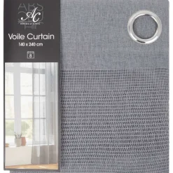 Raamdecoratie>C&C Absolu Chic Voile Gordijn Beige,Grijs,Wit