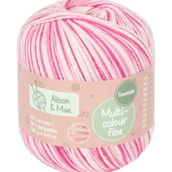 Breien & Haken>Alison & Mae Essentials Haakgaren Fine Blauw,Geel,Groen,Paars,Roze,Wit