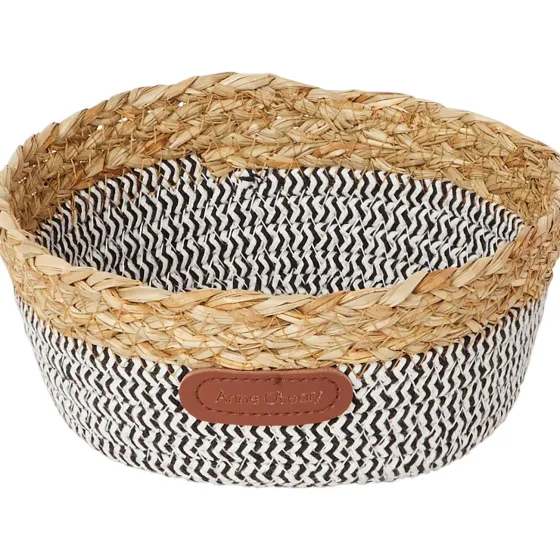 Woonaccessoires>Merk Anne O'Leary Gevlochten Mand Zwart,Grijs,Wit