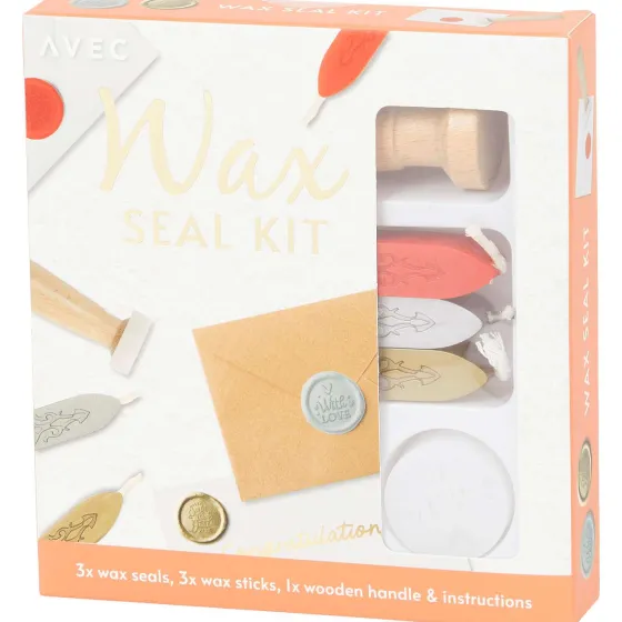 Kaarten>Office Essentials Avec Waxstempel-Kit Meerkleurig