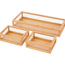 Woonaccessoires>Merk Bamboe Opbergbakjes Beige,Bruin