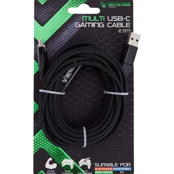 Kabels & Splitters>Battletron Oplaadkabel Usb-C Zwart