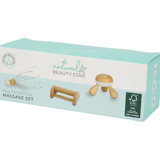 Lichaamsverzorging>Palmolive Beauty Star Houten Massageset Bruin