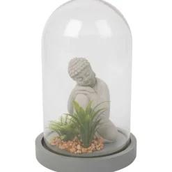 Woonaccessoires>Merk Boeddha In Stolp Grijs