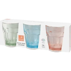 Glazen>Bormioli Rocco Waterglazen Rock Bar Lounge Meerkleurig
