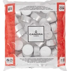 Kaarsen>Candra Theelichten Wit
