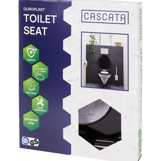 Badkamer & Toilet Accessoires>Cascata Softclose Toiletbril Wit,Zwart