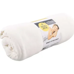 Beddengoed>Comfibeds Jersey Hoeslaken Beige,Wit
