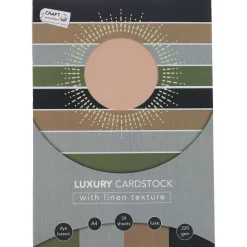 Kaarten>Office Essentials Craft Sensations Linnen Hobbykarton Meerkleurig
