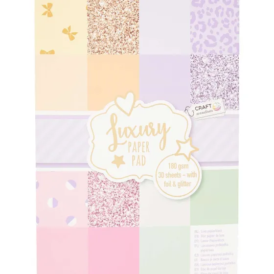 Kaarten>Office Essentials Craft Sensations Luxe Papierblok Meerkleurig