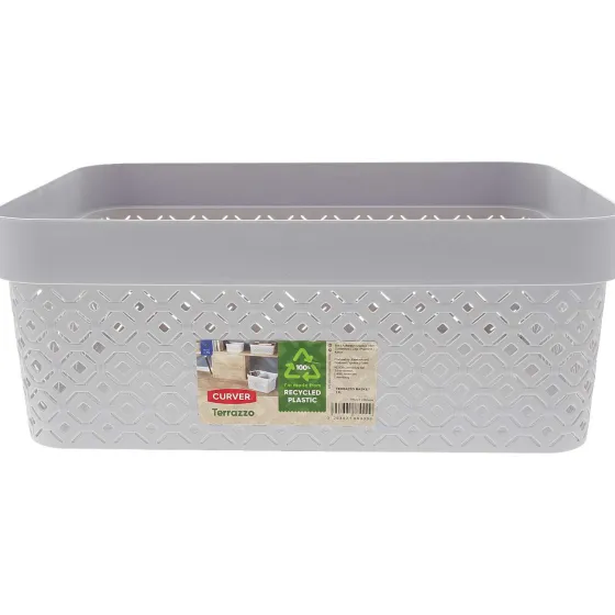 Woonaccessoires>Curver Opbergmand Terrazzo Zwart,Grijs,Wit