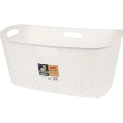 Wassen & Strijken>Curver Rattan Wasmand Zwart,Wit