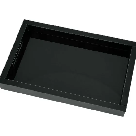 Woonaccessoires>Merk Decoratief Spiegelplateau Zwart,Zilver