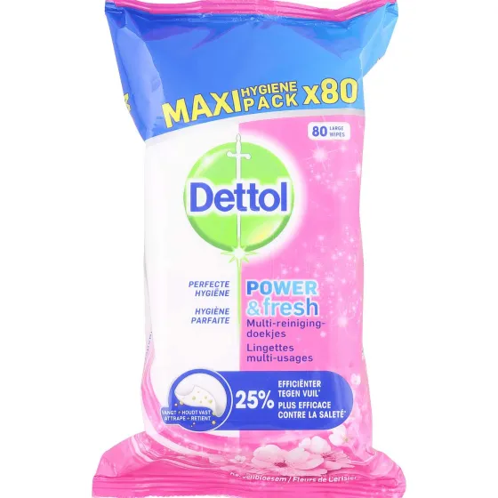 Schoonmaakmiddelen>Dettol Vochtige Doekjes Kersenbloesem