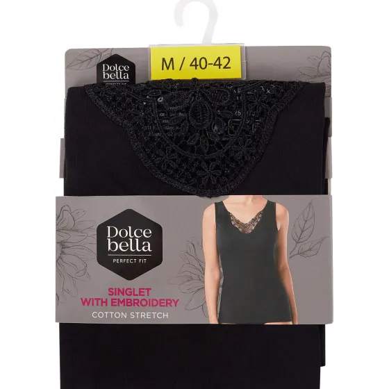 Ondergoed>Dolce Bella Singlet Zwart