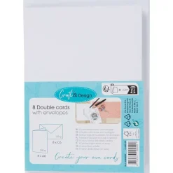 Kaarten>Office Essentials Dubbele Kaarten Met Enveloppen Beige,Wit