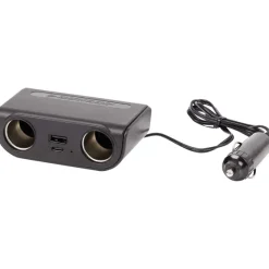 Auto Accessoires>Dunlop Dubbele Auto-Stekkerdoos Zwart