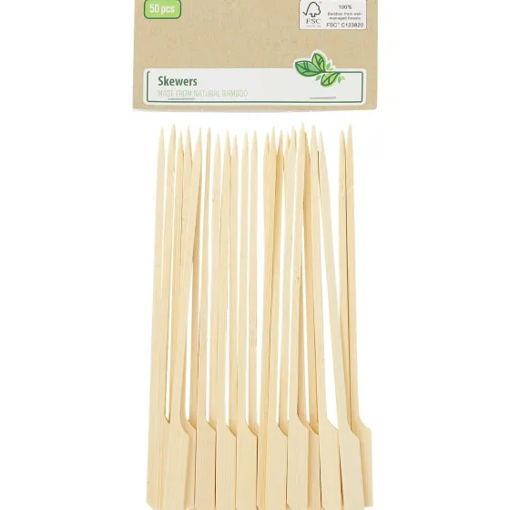 Feestartikelen>Merk Excellent Houseware Bamboe Tapasprikkers Beige