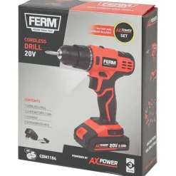 Gereedschap>FERM Accuboormachine-Set
