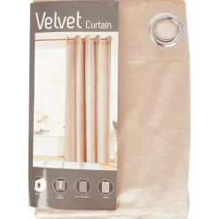 Raamdecoratie>C&C Fluwelen Gordijn Beige,Roze