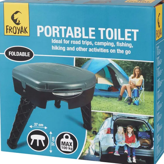 Kampeerspullen>Froyak Draagbaar Toilet Grijs