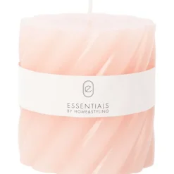 Kaarsen>Candra Gedraaide Stompkaars Groen,Roze,Wit