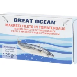 Voeding>Big Jeff Great Ocean Makreelfilet In Tomatensaus Rood