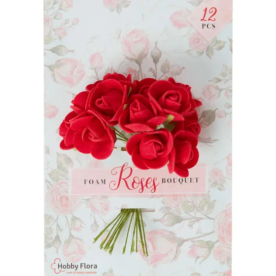 Kunstplanten & -Bloemen>Merk Hobby Flora Kunstboeket Rood,Roze,Wit