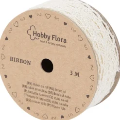 Breien & Haken>Alison & Mae Hobby Flora Lint Beige,Wit