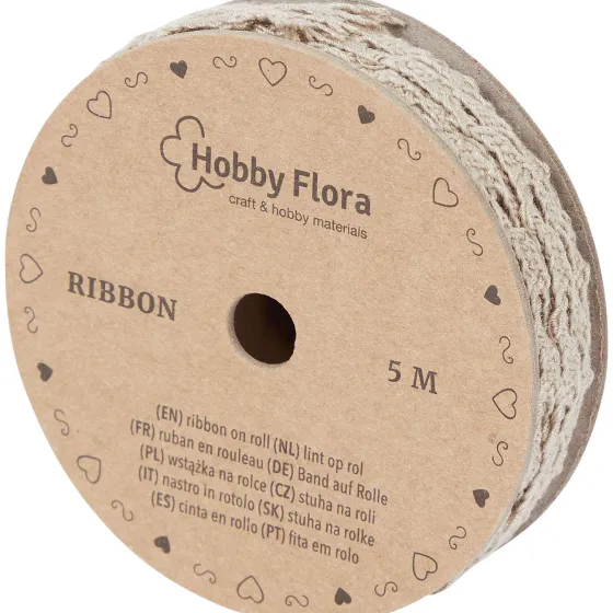 Breien & Haken>Alison & Mae Hobby Flora Lint Beige,Wit