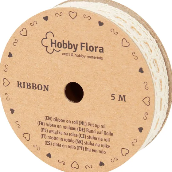 Breien & Haken>Alison & Mae Hobby Flora Lint Beige,Wit