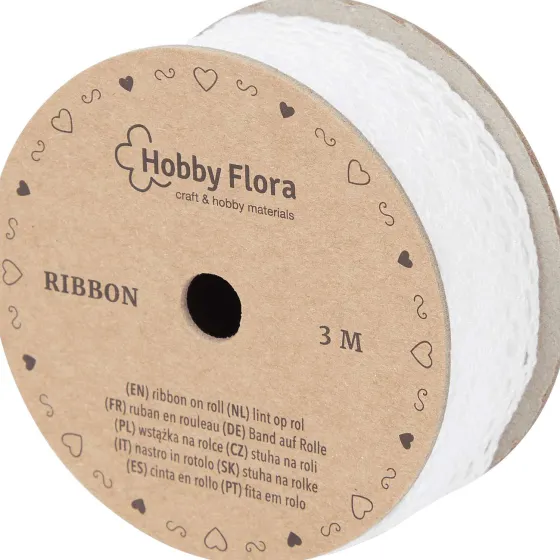 Breien & Haken>Alison & Mae Hobby Flora Lint Beige,Wit