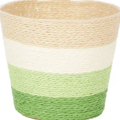Bloempotten>Merk Home Accents Bloemenmand Met Strepen Grijs,Groen,Oranje