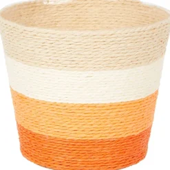 Bloempotten>Merk Home Accents Bloemenmand Met Strepen Grijs,Groen,Oranje