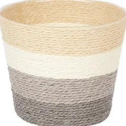 Bloempotten>Merk Home Accents Bloemenmand Met Strepen Grijs,Groen,Oranje,Roze