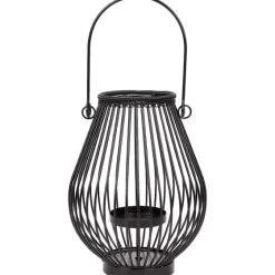 Kaarsenhouders>Merk Home Accents Metalen Lantaarn Zwart,Wit