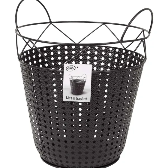 Bloempotten>Merk Home Accents Metalen Mand Zwart