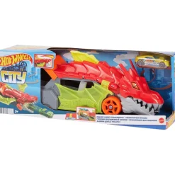 Speelvoertuigen>Hot Wheels City Draak Stuntwagen Grijs,Oranje,Rood,Geel,Meerkleurig