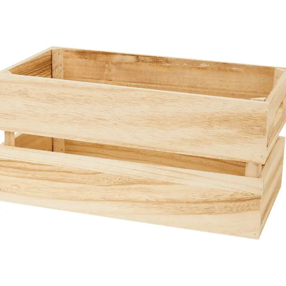 Woonaccessoires>Merk Houten Krat Medium Bruin