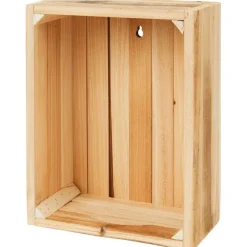 Woonaccessoires>Merk Houten Opbergkist Beige