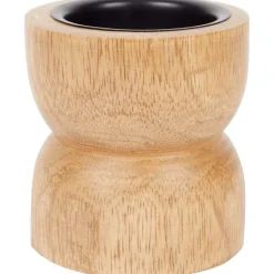 Kaarsenhouders>Merk Houten Theelichthouder Beige