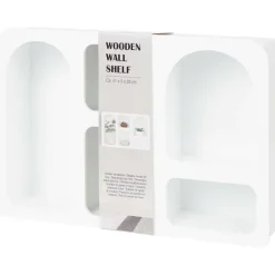 Woonaccessoires>Merk Houten Wandkast Taupe,Wit