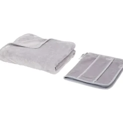 Kampeerspullen>Froyak 2-In-1 Reisdeken & Reiskussen Beige,Blauw,Grijs