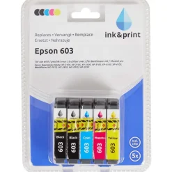 Inktcartridges>Merk Ink & Print Inktcartridges Epson 603 Zwart,Blauw,Roze,Geel