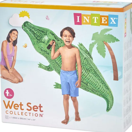Buitenspeelgoed>Intex Opblaaskrokodil Groen