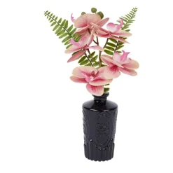 Kunstplanten & -Bloemen>Merk Kunstorchidee In Glazen Flesje Meerkleurig