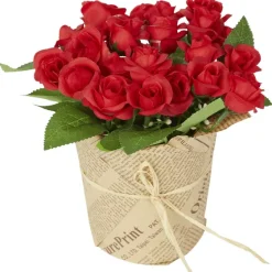 Kunstplanten & -Bloemen>Merk Kunstroosjes In Papieren Pot Rood,Roze,Wit
