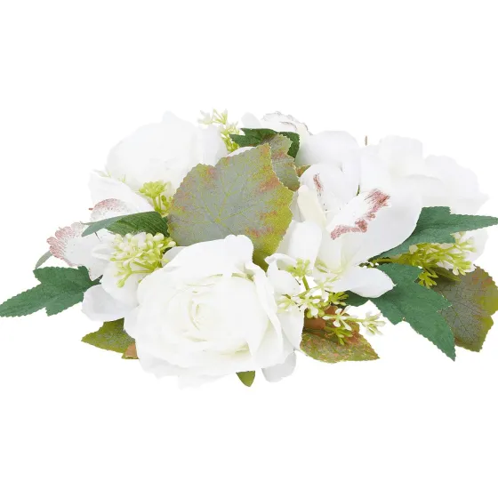 Kunstplanten & -Bloemen>Merk Kunst-Rozenkrans Roze,Wit