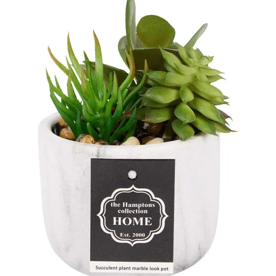Kunstplanten & -Bloemen>Merk Kunstvetplant In Marmerlook Pot