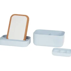 Make-Up>Max & More Make-Up-Organizer Met Spiegel Blauw